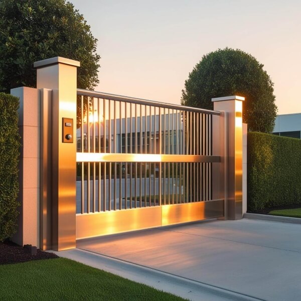 Automatic sliding gate in Robina installed by Auto Gate Guys Gold Coast using robust motors and smooth track systems