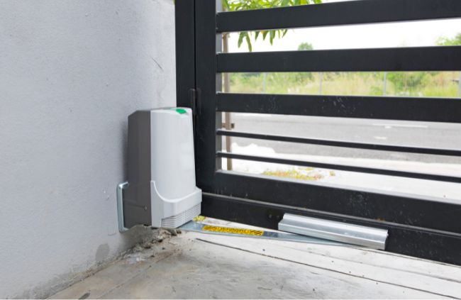 Compact motor for automatic sliding gates installed by Auto Gate Guys Gold Coast, specialists in motor gate installation and repairs.